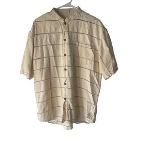 Melrom Women's Size XL Lagen Lightweight 100% Cotton Hand Made Button‎ Up Shirt